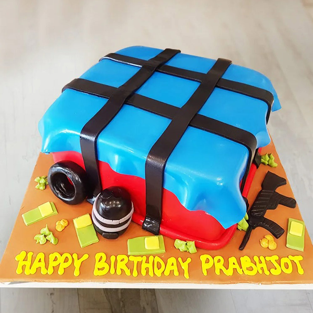 Buy PUBG Air Drop Supplies Theme Fondant Birthday Cake-Deliciously ...