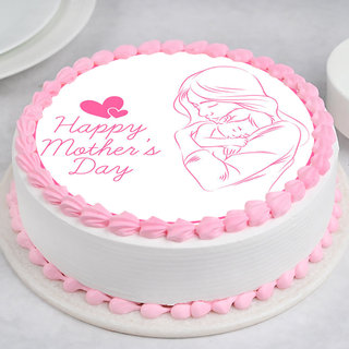 Pristine Round Mothers Day Delight Cake: A Mothers Day Special Cake