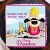 Top View of Dussehra Poster Cake