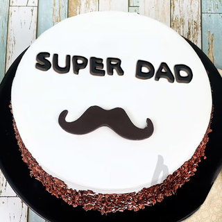 Top View of Moustache Cake for Dad