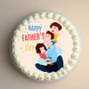Top View Happy Fathers Day Poster Cake
