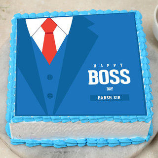 Formal Boss Day Poster Cake