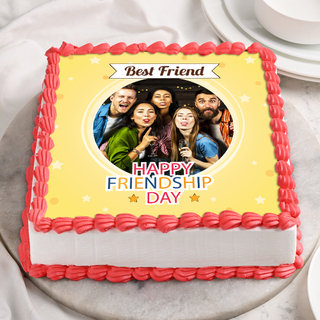 Personalised Happy Friendship Day Photo Cake