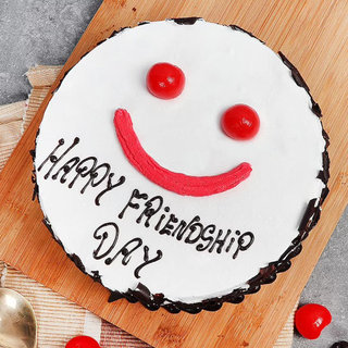 Friends Forever Gateau - A Friendship Day Cake Top View