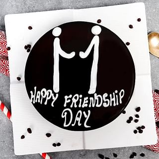 Smiling Scoops - A Friendship Day Cake Top View