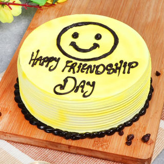 BFF Delight - A Friendship Day Cake Top View