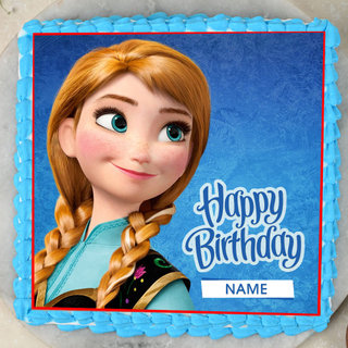Princess Anna Photo Cake For Girls