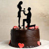 Round Valentine Chocolate Cake