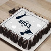 Side View of Boss Day Poster Cake