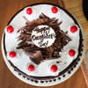 Top View of Happy Daughters Day Black Forest Cake