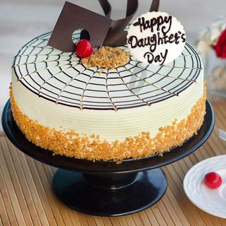 Happy Daughters Day Butterscotch Cake
