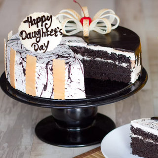 Order Happy Daughters Day Choco Vanilla Cake Online