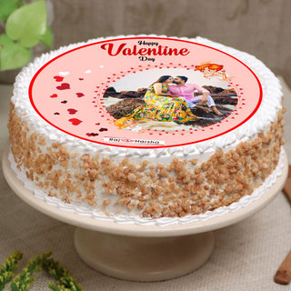 Top Side View of Happy Valentines Day Poster Cake