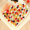 Fruity By Nature - Heart Shaped Mixed Fruit Cake Top View