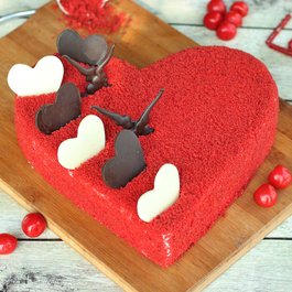 Heart Shaped Red Velvet Cake