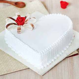 Floral Fun - A Heart Shaped Vanilla Cake