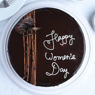 Top View Chocolate Cake for Womens Day