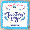 Top View of Happy Teachers Day Poster Cake
