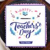 Top View of Teachers Day Poster Cake