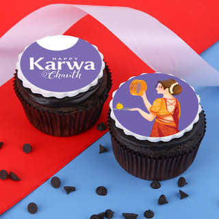 Karwa Chauth Chocolate Cupcakes