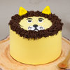 Round Luscious Lion Theme Cake
