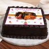 Side View of Diwali Theme Photo Cake