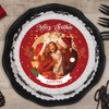 Top view of Merry Christmas Photo Cake