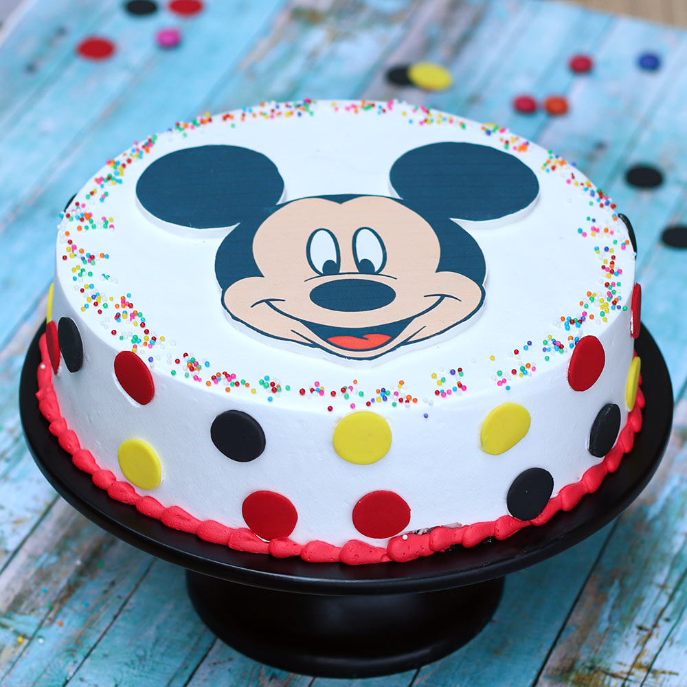 Buy Sprinkled Mickey Mouse Cream Cake-Luscious Mickey Mouse Cake