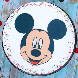 Top view of Mickey Mouse Themed Cake