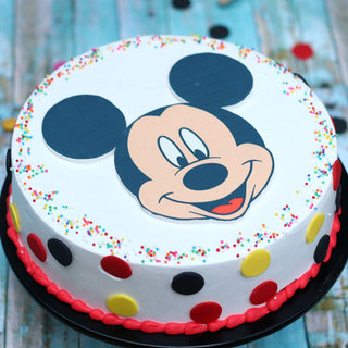 Side view of Mickey Mouse Themed Cake