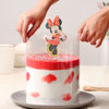 Lateral View of Minnie Pull Me Up Cake