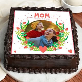 Mom Best Square Photo Cake