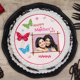 Top View of Mothers day photo cake