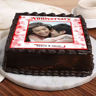 Side View of My Forever anniversary photo cake