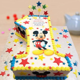 Number One Cake - One Number Micky Cake