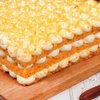 Zoomed View of Orange Bubble Rectangle Cake