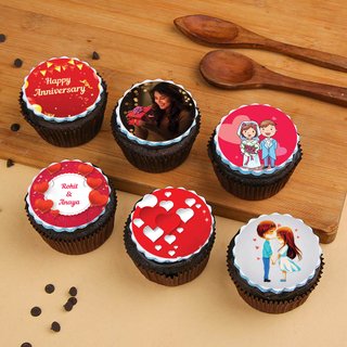 Personalised Anniversary Cupcakes Set