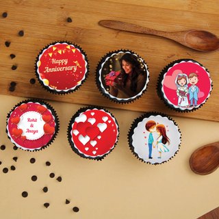 Personalised Anniversary Cupcakes Set