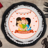 Top View of Friendship Day Special Photo Cake For Timeless Memories