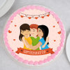 Top View of Friendship Day Special Photo Cake For Timeless Memories