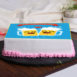 Side View of Friendship Fun Cake For Friendship Day