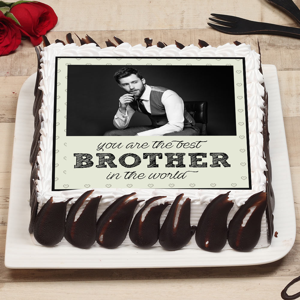 Buy Photo Cake For Brother-Custom Best Bro Cake