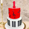 Two Tier Piano Cake For One Year Old