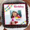 Top View of Picture Perfect photo cake for birthday