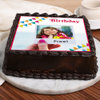 Lateral View of Picture Perfect photo cake for birthday