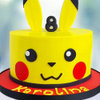 Close view of Pikachu Fondant Cake