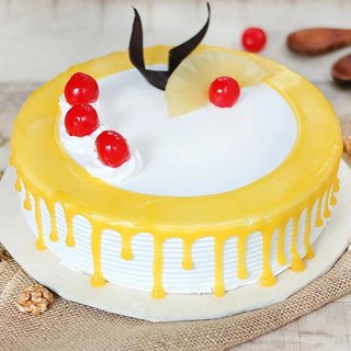 Round Pineapple Cherry cake