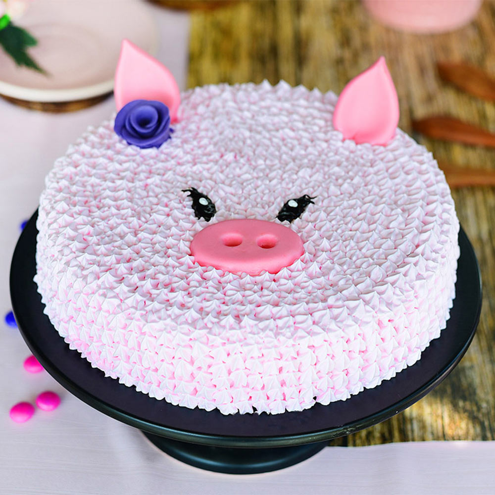 Buy Pink Pig Cream Cake-Peppa Pig Cake