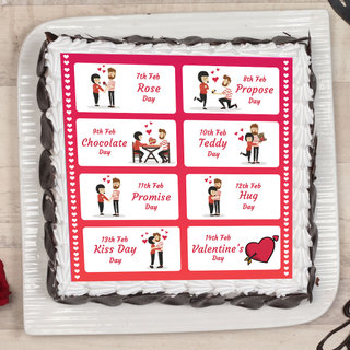 Top View of Poster Cake For Valentine
