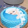 Side view of Princess Elsa Themed Cake